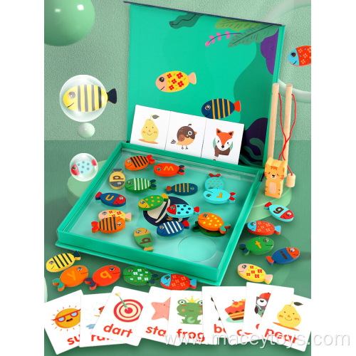 Kids Wooden Fishing Game Toy